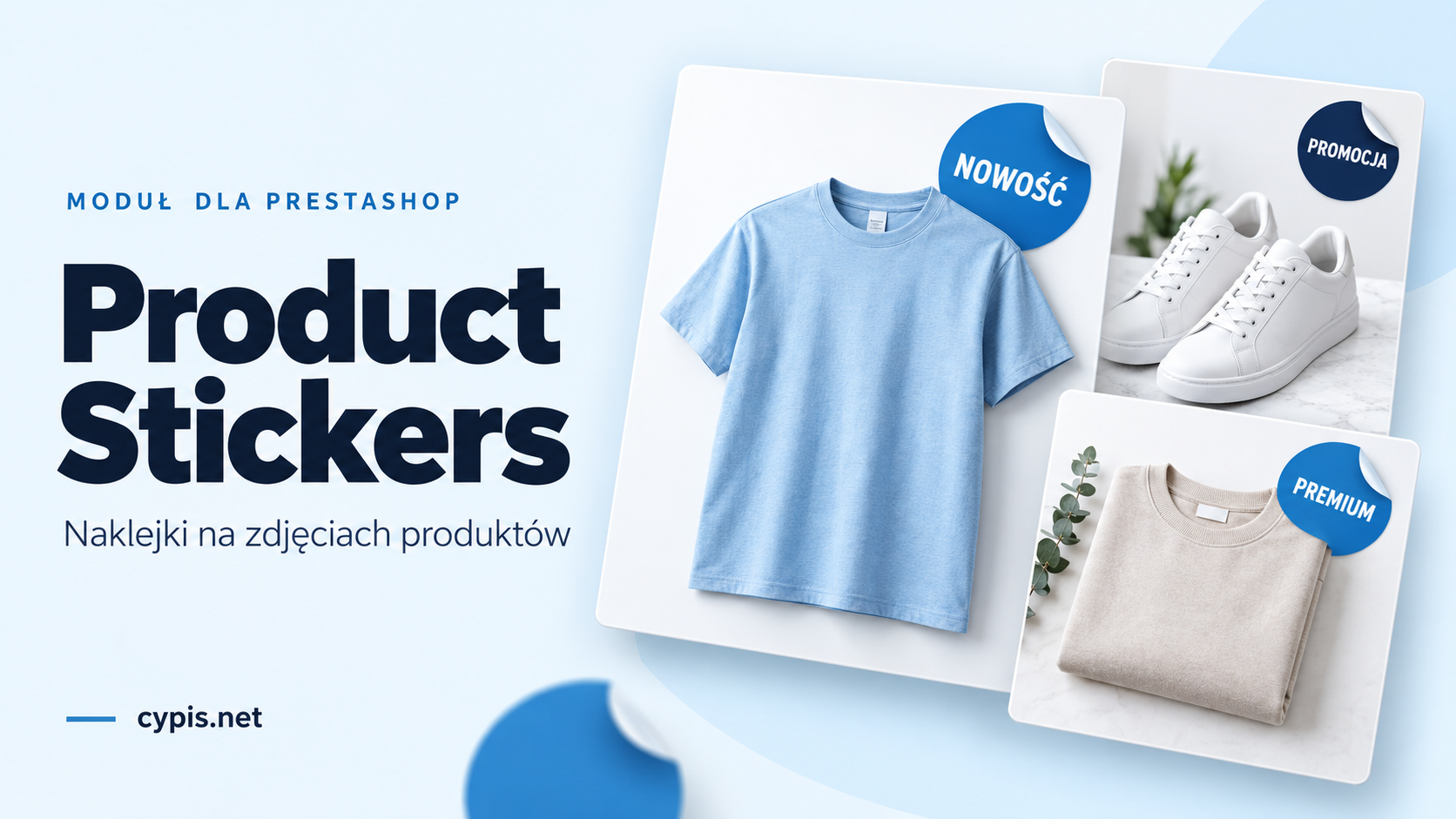 [Prestashop 9.x 8.x] Darmowy moduł naklejek na zdjęciach produkt&oacute;w